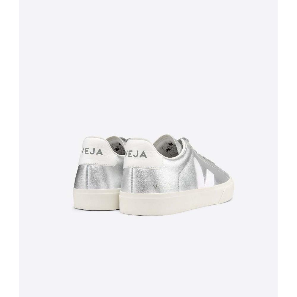 Veja CAMPO CHROMEFREE Women's Low Tops Sneakers Silver | CA 600AHK